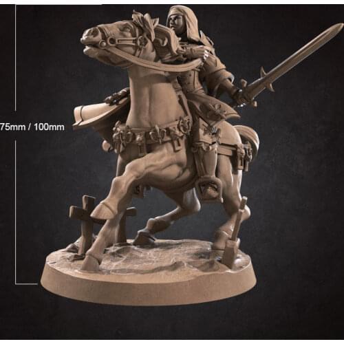 75mm 100mm Resin Model Kits Battle Gril Rider Unpainted No Color