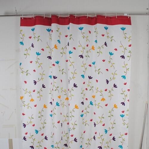 Simple Cute Pattern Shower Curtain American Waterproof Blue Flower Shower Curtains Polyester Small Fresh High Quality Curtains