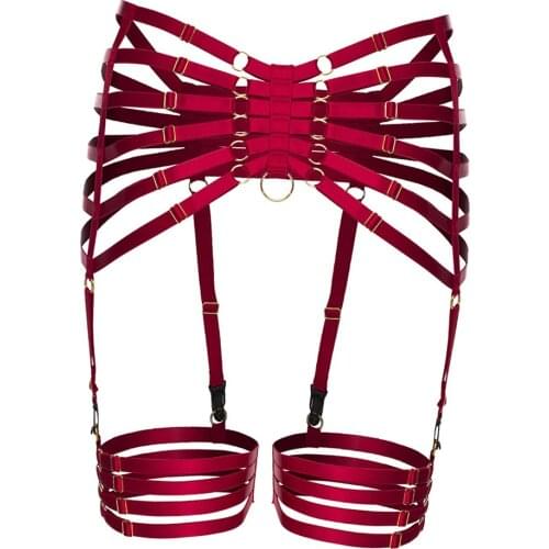 Harness Garter Belt Elastic Goth Lingerie Cage Suspender Belt Leg Stockings