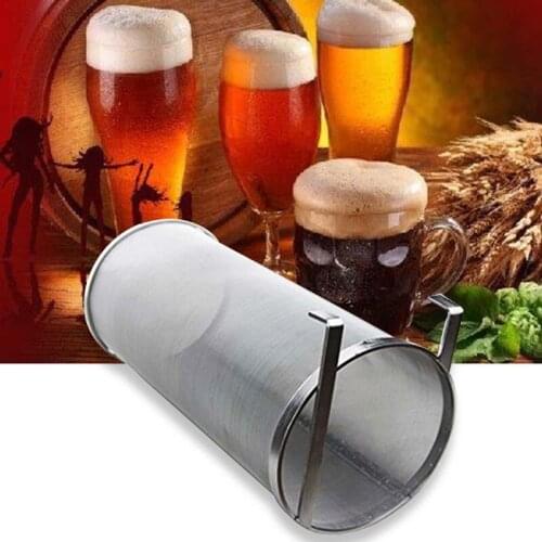 4 Sizes Stainless Steel Homemade Brew Beer Hop Mesh Filter Strainer With Hook Beer Brewing Hop Spider Mesh Filter Strainer