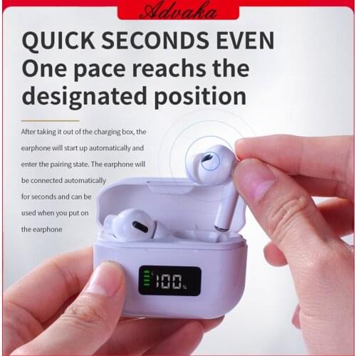 Advaka D88 Dual Charge Display BT 5.0 Sports Wireless Headset 24 Hours Endurance Full Compatibility Daily Waterproof