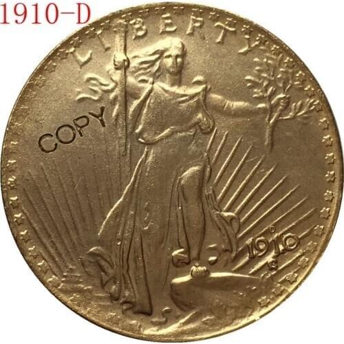 USA 1910-D $20 St. Gaudens Coin Copy