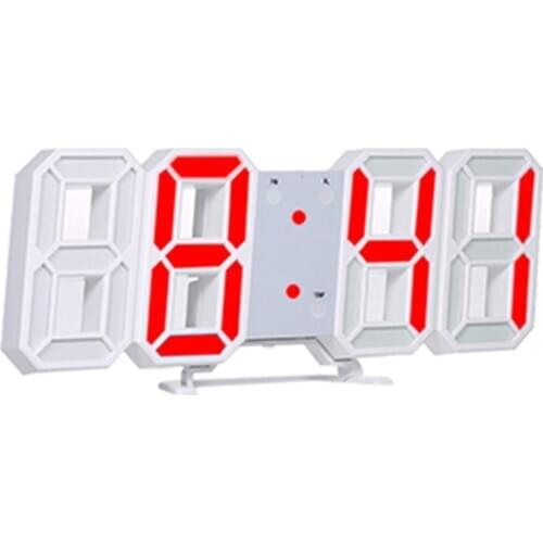 3D LED Digital Clock USB Alarm Clock Electronic Table Clock Wall Hanging Watch Glowing Desk Clocks Snooze Function Home Decor