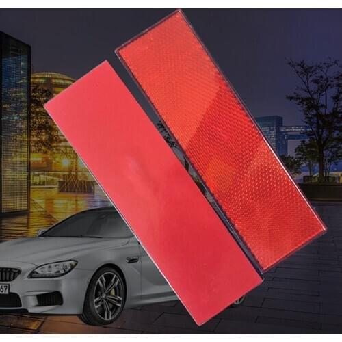 1Pcs White Red Warning Reflective Safety Plate/Tape Reflector Stickers For Car Truck