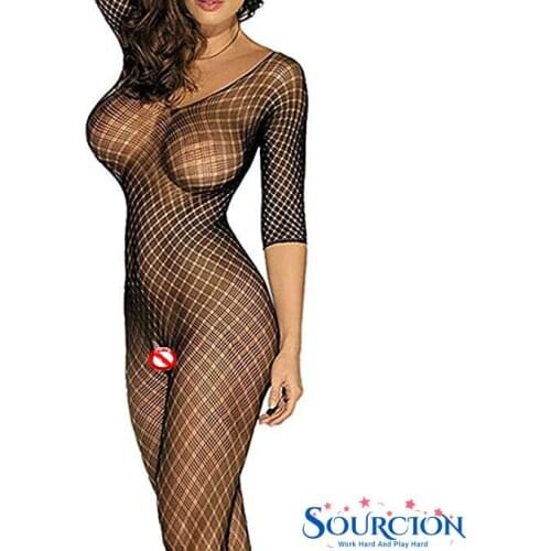 SWT Wontive Sexy Fishnet Bodysuit Women Bodystockings Mesh Hollow Sex Clothes See Through Open Crotch Out Lingerie Costumes