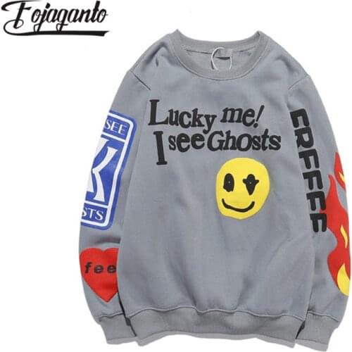 FOJAGANTO Mens Hip Hop Streetwear Sweatshirts New Spring Autumn Casual Male Fashion Oversize Letter Printed Male Sweatshirts