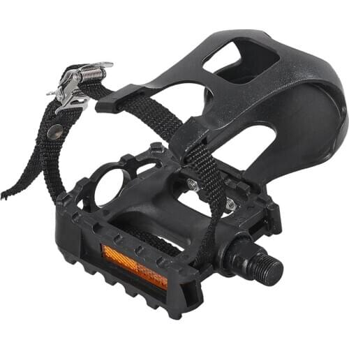 Free shipping 9/16 inch Cycling Bicycle pedal Fixed Gear MTB parts Road Bike Pedals Harness Toe Clips Straps Self-lock Pedal