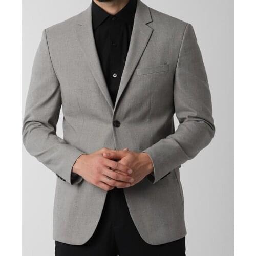 Spring Autumn Tailor Made Fashion Gentlemen Grey Men Suit Plus Size Slim Fit Groomsmen For Wedding Business Party Mens Clothing