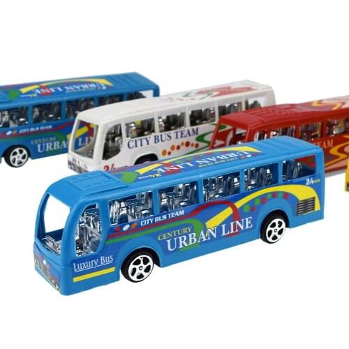 High Quality New Multi-color Plated Back Pull Back Bus Bus Toy Children Pull Back Car Toy Train Hands-on Brain Interactive Toys