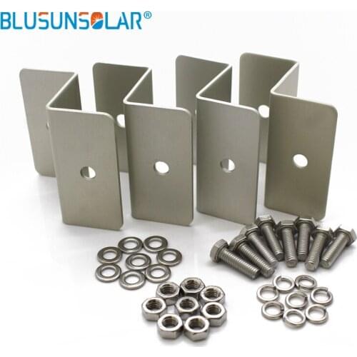 50 Sets High Quality Z-type 100% Aluminum Solar Panel Roof Mounting Bracket For Carvan Roof ZJ0216Solar