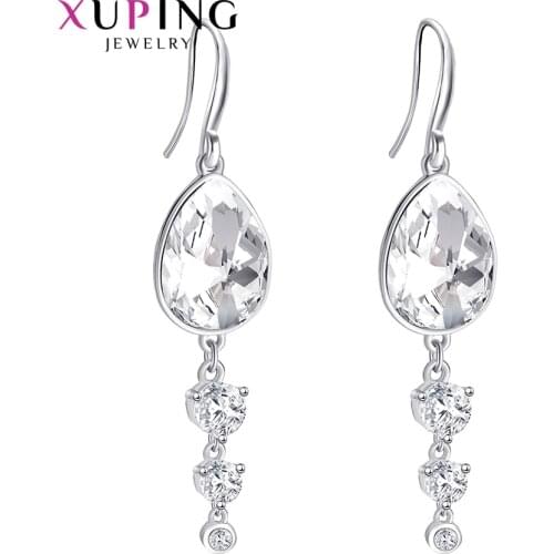 Xuping Jewelry Hot Sell Dangle Crystal Earring for Temperament Ladies Party Gift A00607415