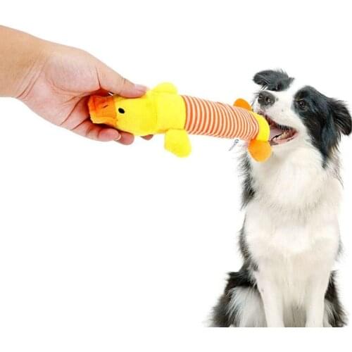 Funny Cat Toys Plush Toys Dog Cat Fleece Toys Durability Squeak Chew Sound Dolls Elephant Duck Pig Fit for All Pets Pet Products