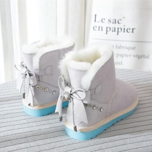 2020 New Style Womens Winter Classic Woman Snow Boots Genuine Sheepskin Warm Boots High Quality Women Boots Shoes