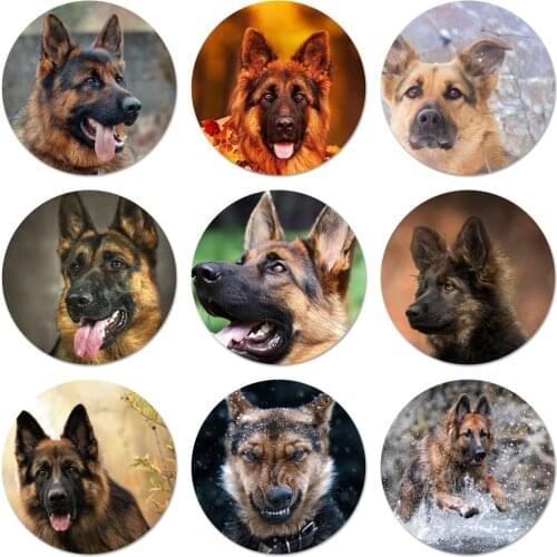 58mm German Shepherds Dog Icons Pins Badge Decoration Brooches Metal Badges For Backpack Decoration