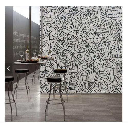 3d photo wallpaper custom 3d TV wallpaper murals Graffiti modern setting wall is black and white wall 3d living room wallpaper