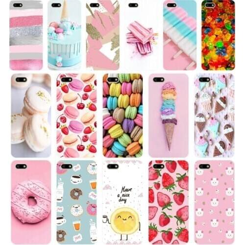 94AA Colorful Ice Cream Macarons Soft Silicone Tpu Cover phone Case for Huawei Honor 7A PRO 5.45 5.7 7C 7X Y5 2018