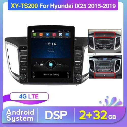 Android DSP Tesla Car GPS For hyundai Creta ix25 2015 2016 2017 2018 2019 Autoradio multimedia player WIFI bluetooth 2G+32G