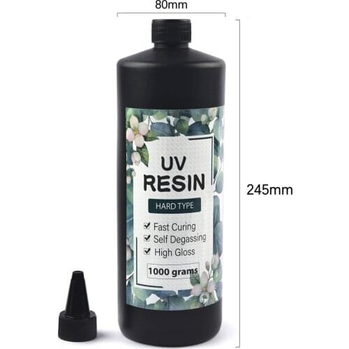 1000G Quick-Drying UV Resin Glue Clear Hard Resin Glue For DIY Open Bezel Black Pendant Making Epoxy Resin Glue