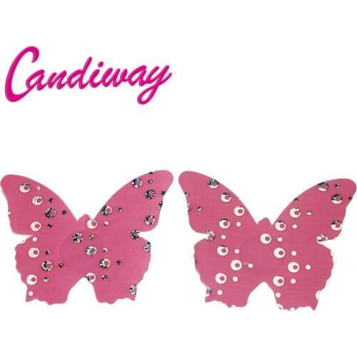 Candiway Sexy Pink Sequin Series Disposable Self Adhensive Nipple Covers Breast Pasties Flirting Accessories For Couple 1pair