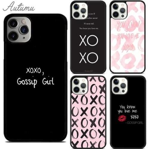GOSSIP GIRL XOXO Quote Phone Case for iPhone 11 12 Pro Max mini X XR XS SE 2020 5s 6S 7 8 Plus Samsung Galaxy S9 S10 Cover shell