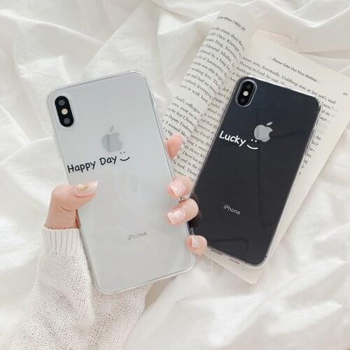 Happy Mood Phone Case for iPhone 12 Mini 11 Pro X XS Max XR 8 7 6 6s Plus Soft Clear White Protect Cover