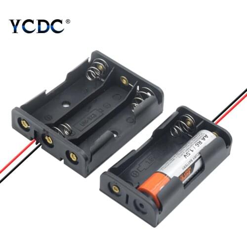 Black Plastic AA Size Power Battery Storage Case Box Holder Leads With 1 2 3 4 8 Slots AA Size Power Battery Storage Case Box