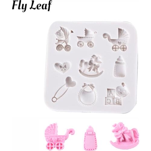 Baby Supplies Silicone Mold Series 1 Hot air balloon rainbow clouds Cake Mold Baby clothes carriage DIY Trojans Cake Decorating