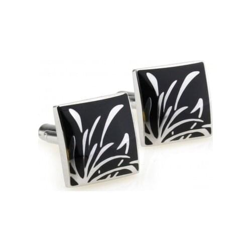 YH01664 Enamel Enamelled Cufflink Flower Stripe Epoxy Cuff Link 4 Pairs Wholesale Free Shipping