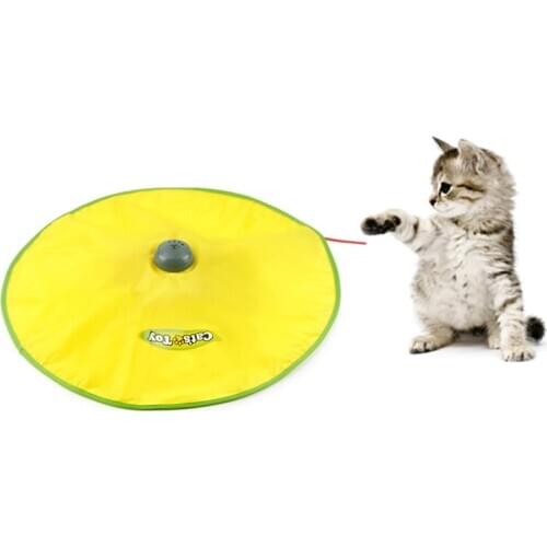 Pet Cat Toy Electric Rotating Dog Cat Toys Turntable Electric Plastic Pet Cat Amusement Toys Simulation Mouse Tail WXV S