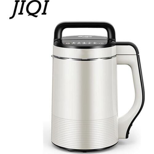 JIQI 1.2L Home Automatic Heating Soymilk Machine Electric Juicer Jam Milk Shake Porridge Maker Grain Grinding Maker Filter-free