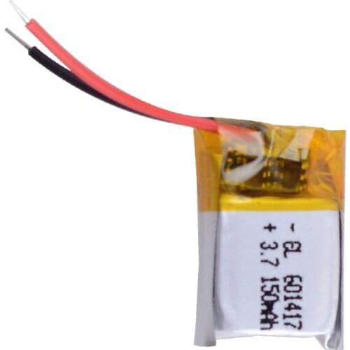 3.7V 150mAh LiPo Rechargeable Battery Lithium Polymer li ion 601417 For Mp3 Mp4 Mp5 PAD DVD E-book bluetooth headset headphone