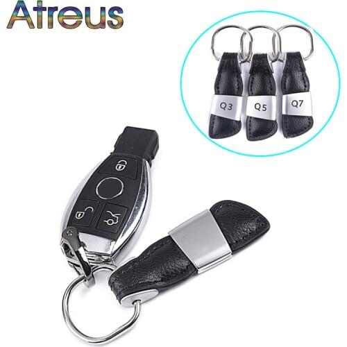 Metal Key Ring Stickers for Audi A4 A5 A6 A7 A8 TT Q3 Q5 Q7 Car Emblem Badge Accessories