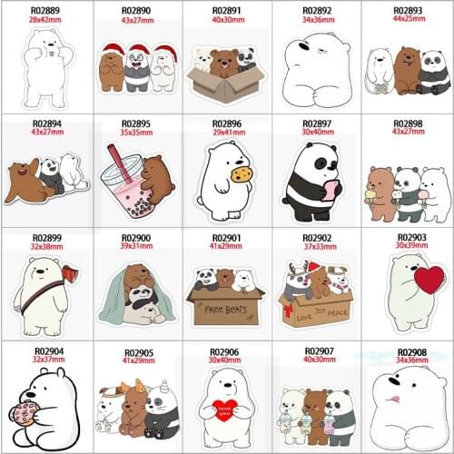 Cartoon Bear 30pcs/lot Flatback Planar Resin Accessories DIY Handmade Materials R0288 R0289 R0290