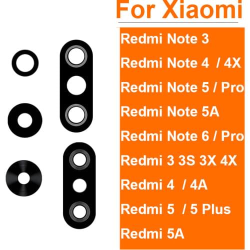 Back Camera Lens For Xiaomi Redmi Note 5 5A Pro Rear Clear Glass Lens Rotector Cover Lens + Glue Sticker Replacement Repair