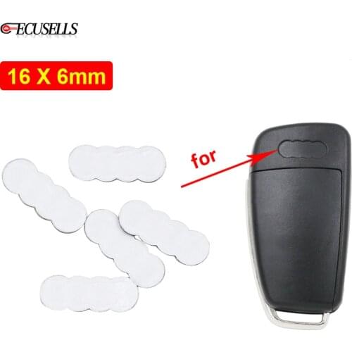 5Pcs/Lot 16X6mm Oval Car Key Logo Sticker Remote Key Emblem Logo for Audi Remote Keys