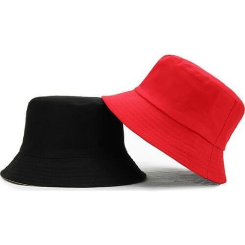 Solid Color Double Sided Unisex Bucket Hat Fisherman Hat Outdoor Travel Hat Sun Cap Hats for Men and Women Hip Pop Hat