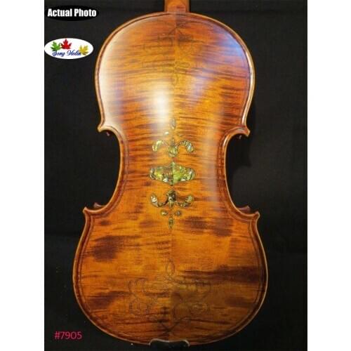 Hand carved Strad style SONG maestro inlay 4/4 violin,resonant sound #9705