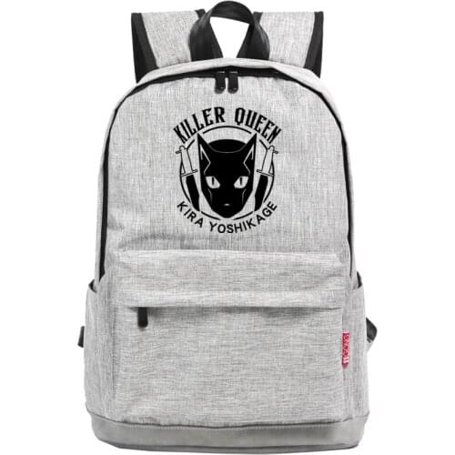 JoJoS BIZARRE ADVENTURE KILLER QUEEN Cosplay Backpack Student School Shoulder Teentage Laptop Travel Rucksak Dayback
