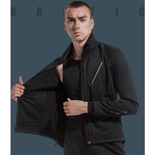 Santic Men Cycling Jacket Windproof MTB Jackets Fleece Warm Cycling Casual Coat Autumn Winter Reflective Asian Size WM0C01115