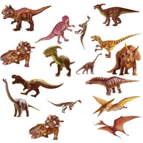 Shellhard 1pc Waterproof Temporary Fake Tattoo Stickers Cute Dinosaur Animals Unique Design Kids Child Body Art Make Up Tools