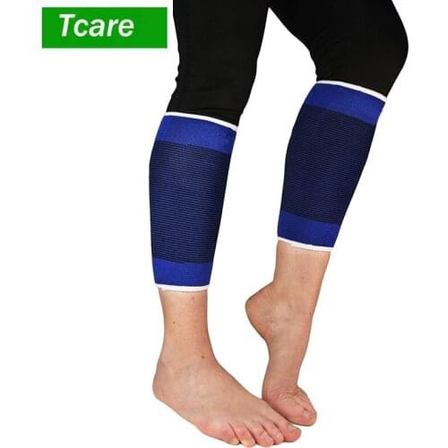 Tcare 1Pair Sport Calf Brace Sleeve Support Compression Sock Running Relief for Shin Splints and Varicose Veins
