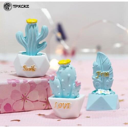 Succulent Potted Ornaments DIY Resin Pots Garden Decorations Cactus Micro Landscape Mini Statues Crafts Decorative