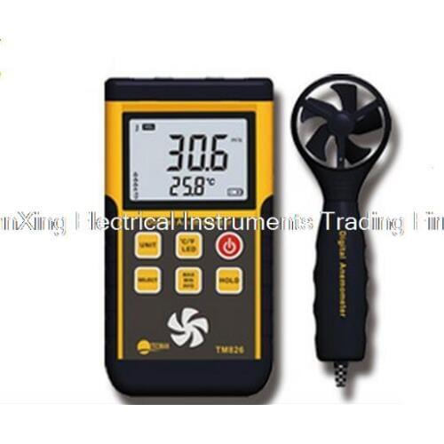 TM826 Digital Anemometer Sensor Air Wind Measure Speed Gauge Meters Velocity Meter 0.3~45m/s