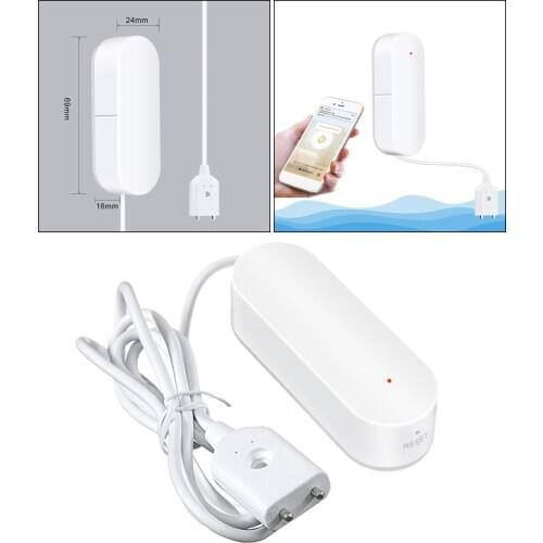 Smart WiFi Water Leak Sensor Flood Leakage Level Alarm Overflow Detector Smart APP Control for Cellphone