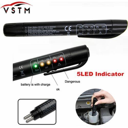 High Quality Brake Fluid Tester Mini Electrical Test Tool Brake Liquid Pen 5 LED Indicator Car Oil Testing Diagnostic tool