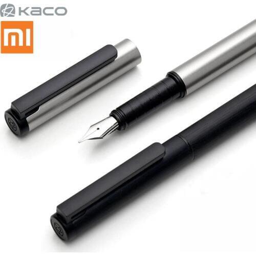 Xiaomi Mijia KACO Fountain Pen Luxury Set Black 0.5mm F Nib Steel Ink Pens Simple Business Signing Pen Writing Pens Storage Box