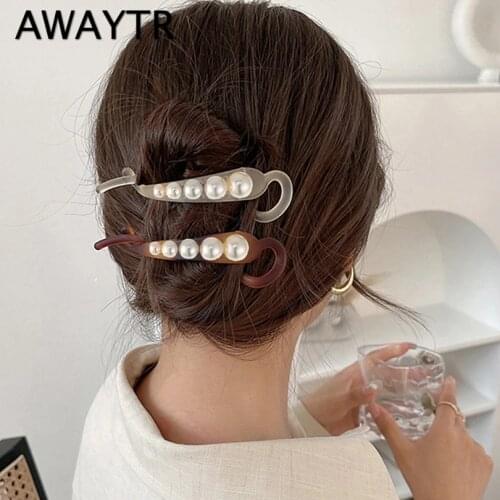 AWAYTR New Banana Clip Frosted Hair Clips for Women Hair Claws Barrettes Ponytail Holder Hairpins Fashion Hair Accessories