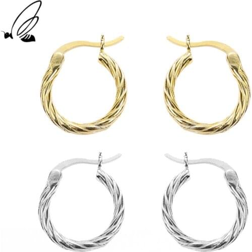 SSTEEL 925 Sterling Silver Fashion Gold Hoop Earrings Designer Gift For Women Minimalist Gothic Accessories Punk Fine Jewelry