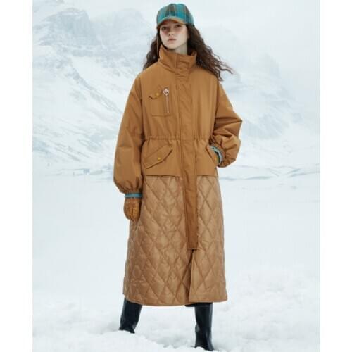 IRINACH319 Fall Winter 2020 Collection Original Design Women Stand Collar Oversize Long Casual White Duck Down Jacket Coat