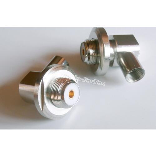 1Pc SO-239 UHF Female Radio Solder RG8 LMR400 RG213 RG214 Cable Right Angle RF Connector